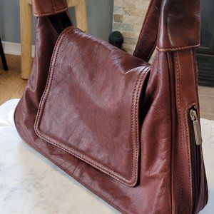 90s brown leather purse